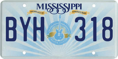 MS license plate BYH318