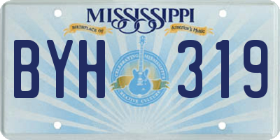 MS license plate BYH319
