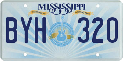 MS license plate BYH320