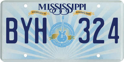 MS license plate BYH324