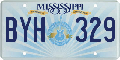 MS license plate BYH329