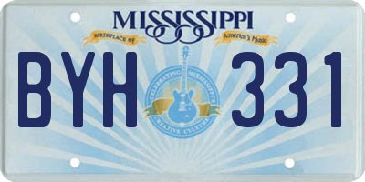 MS license plate BYH331