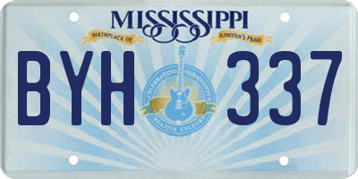 MS license plate BYH337