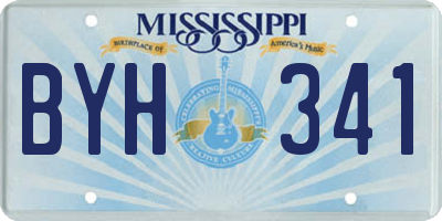MS license plate BYH341