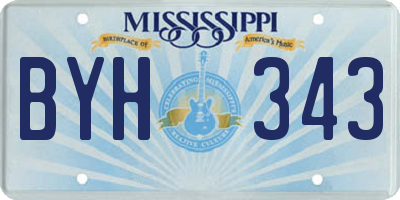 MS license plate BYH343