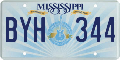 MS license plate BYH344