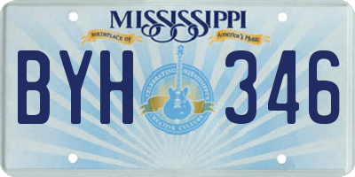 MS license plate BYH346