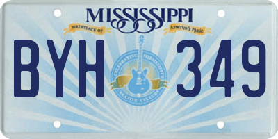 MS license plate BYH349