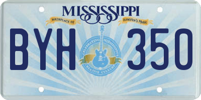 MS license plate BYH350
