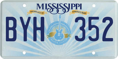 MS license plate BYH352