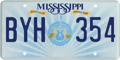MS license plate BYH354