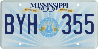MS license plate BYH355