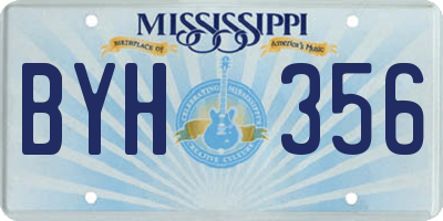 MS license plate BYH356