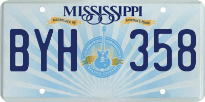 MS license plate BYH358