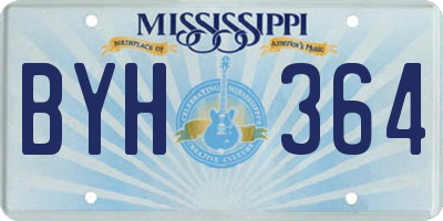 MS license plate BYH364