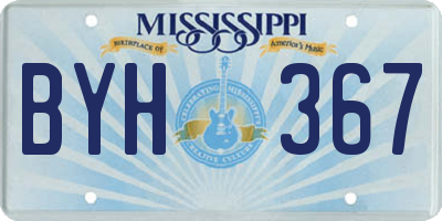 MS license plate BYH367