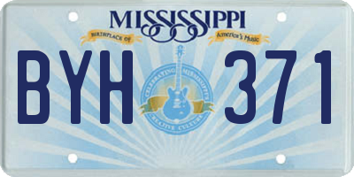 MS license plate BYH371