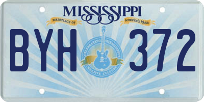 MS license plate BYH372