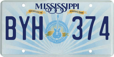 MS license plate BYH374