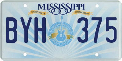 MS license plate BYH375