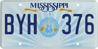 MS license plate BYH376