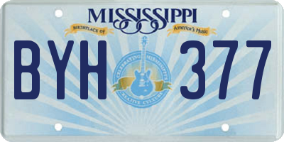 MS license plate BYH377