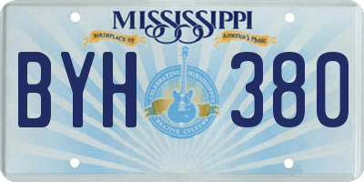 MS license plate BYH380