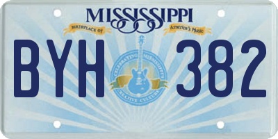 MS license plate BYH382