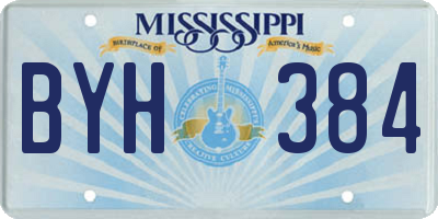 MS license plate BYH384