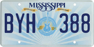 MS license plate BYH388