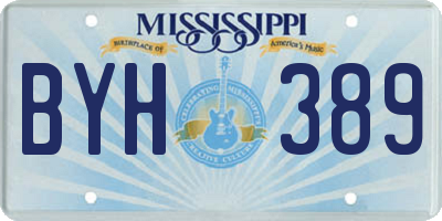 MS license plate BYH389