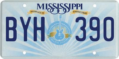 MS license plate BYH390