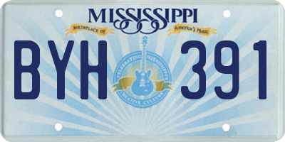 MS license plate BYH391