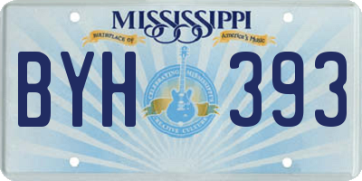 MS license plate BYH393