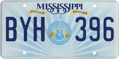 MS license plate BYH396