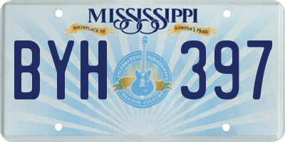 MS license plate BYH397