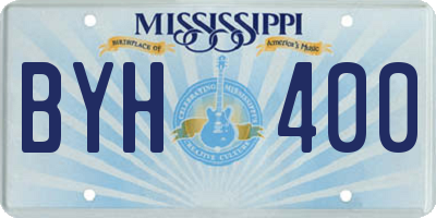 MS license plate BYH400