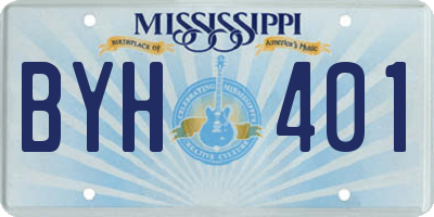 MS license plate BYH401