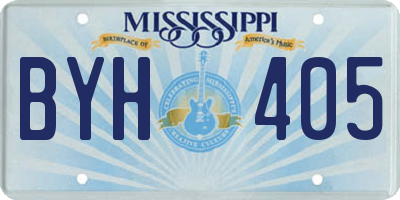 MS license plate BYH405