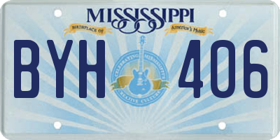 MS license plate BYH406
