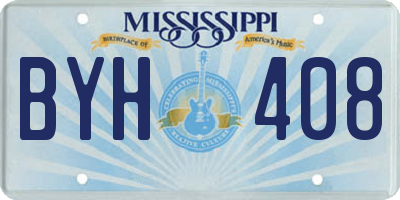 MS license plate BYH408