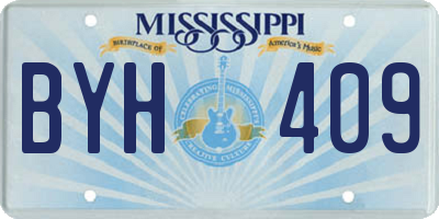 MS license plate BYH409