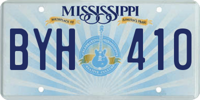 MS license plate BYH410