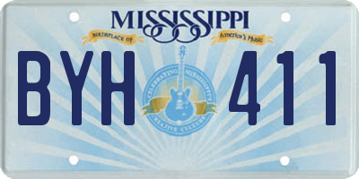 MS license plate BYH411