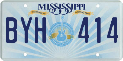 MS license plate BYH414