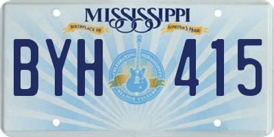 MS license plate BYH415