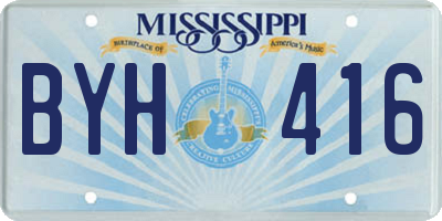 MS license plate BYH416