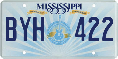 MS license plate BYH422