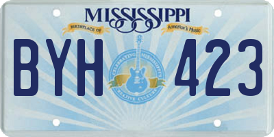 MS license plate BYH423