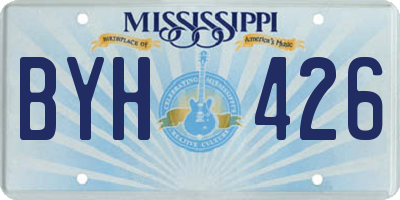 MS license plate BYH426